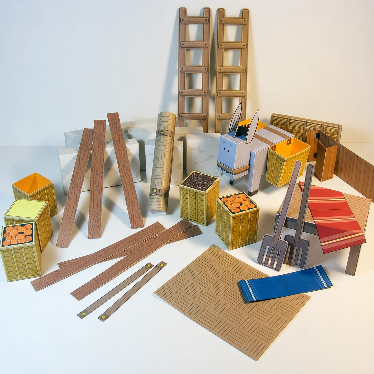 Scène en papercraft
