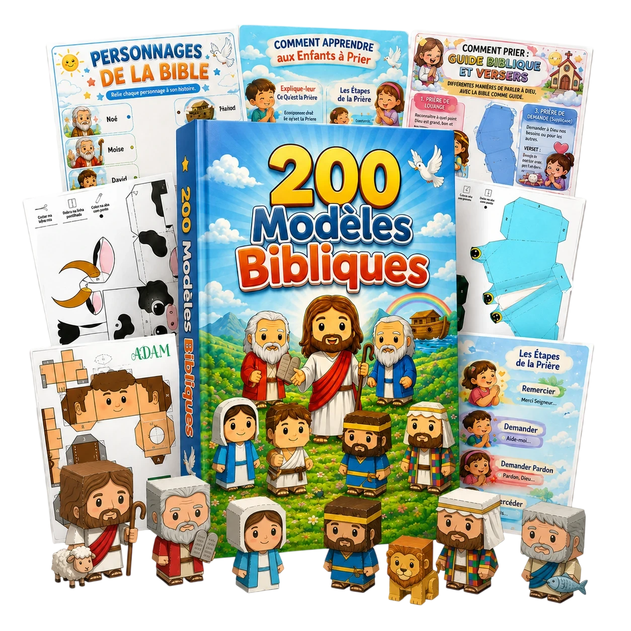 Aperçu du produit 200 Modèles Bibliques avec activités et personnages