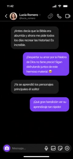 Testimonio por mensaje de Lucía Romero